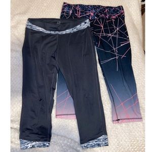 2 pairs cropped workout leggings